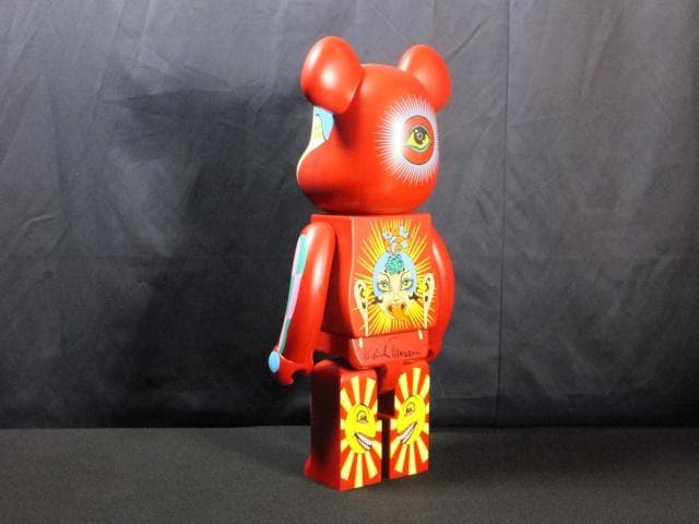 現代美術 田名網敬一　直筆サイン『BE@RBRICK 1000％赤』1205B
