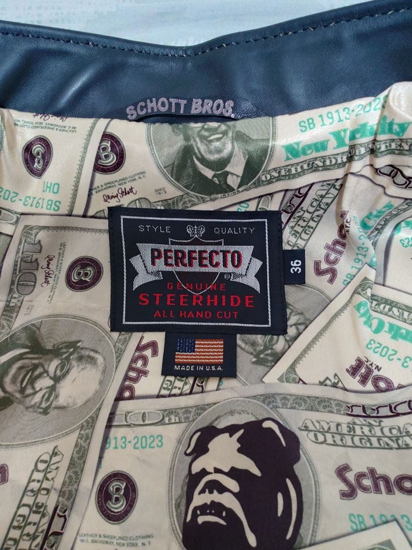 SCHOTT 110周年限定 シングルライダース 36 659US 新品ショット