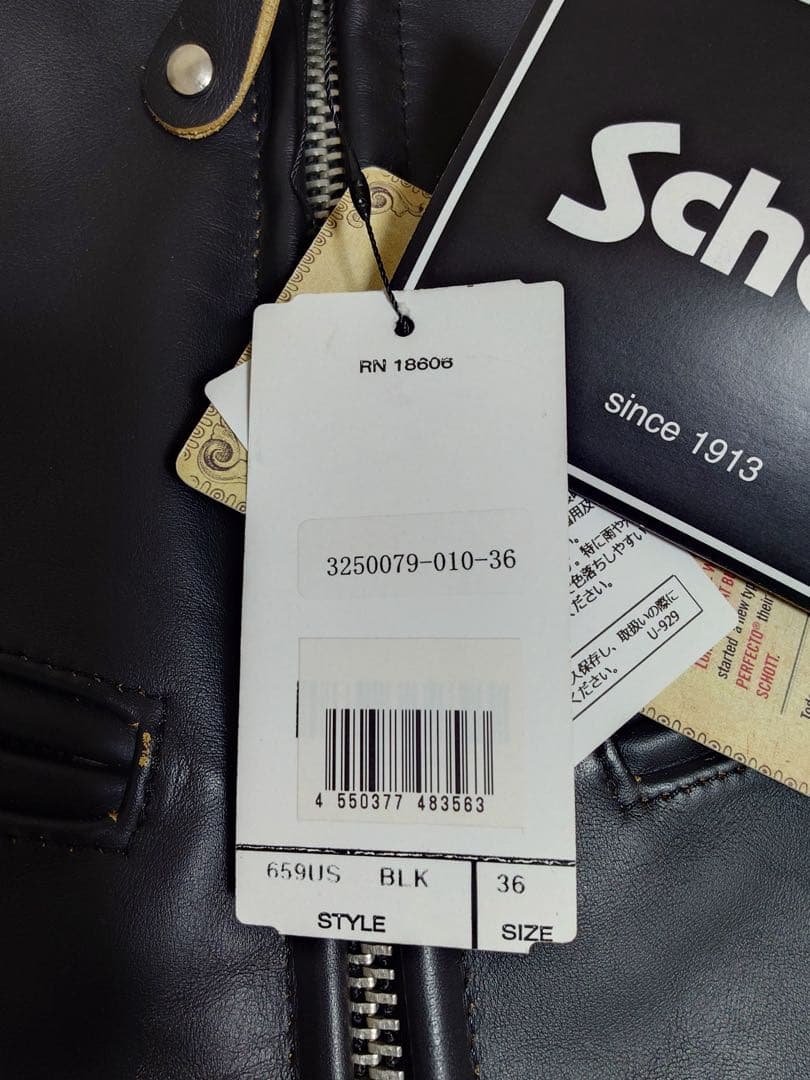 SCHOTT 110周年限定 シングルライダース 36 659US 新品ショット