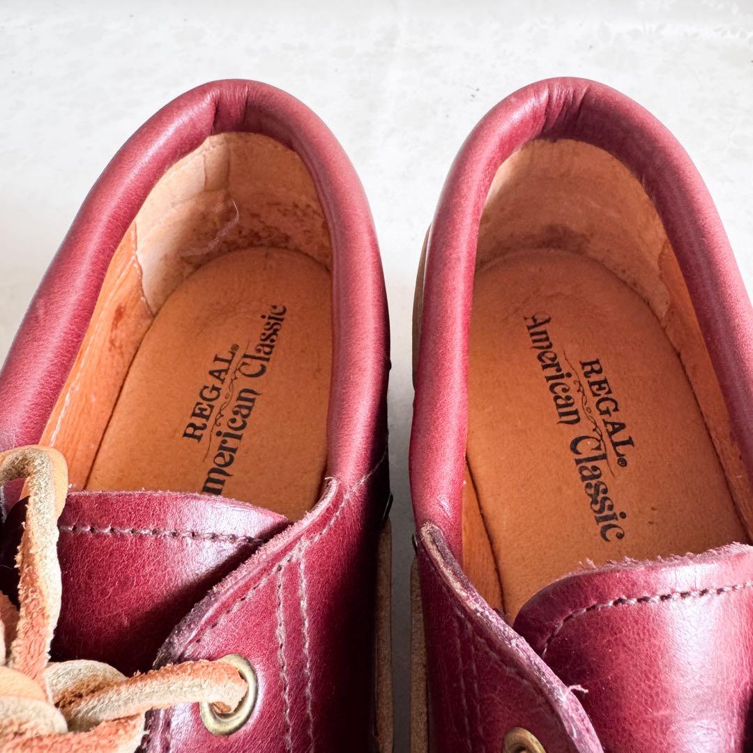 【REGAL リーガル】デッキシューズ 3eye 赤茶 660AH 26cm