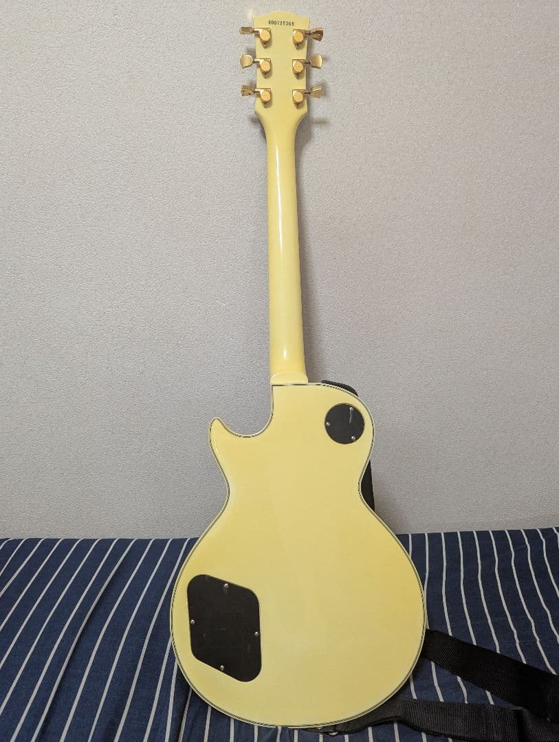 イエロー エドワーズ レスポールスタイル エレキギター ギターケース付き
