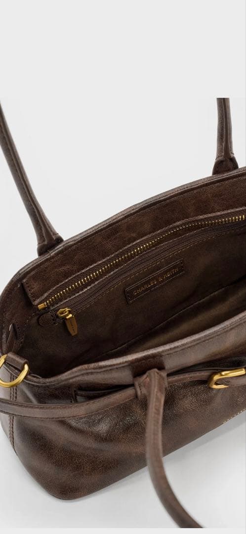 CHARLES &KEITH Victoria ショルダーバックブラウン