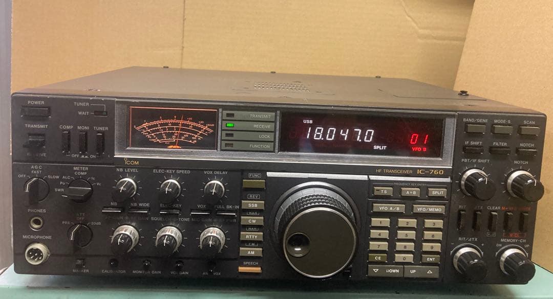 icom IC-760 トランシーバー　本体&電源ケーブル&サイドハンドル付属