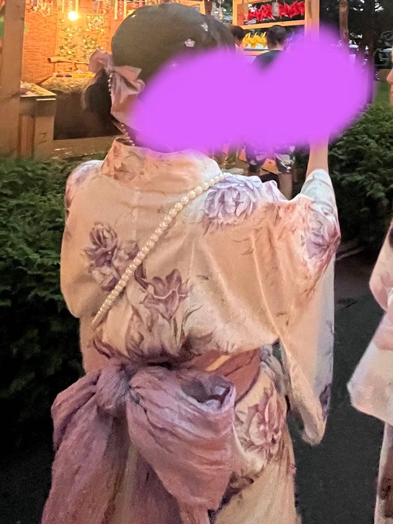 Dita 浴衣・帯セット 紫花柄