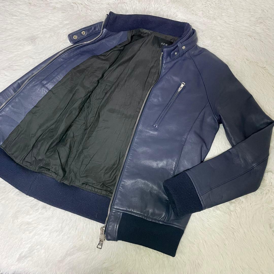AKM シングルライダース レザージャケット Lサイズ
