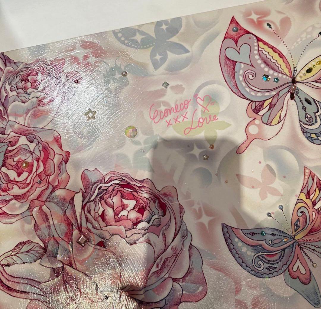 ECONECOさん キャンバスアートバタフライローズ