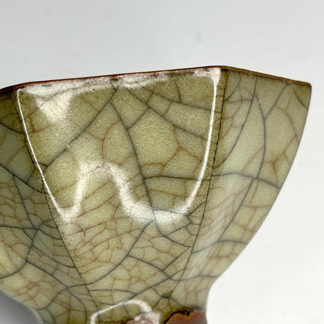 哥窯 八角盌 中国古玩 中国美術 唐物 擺件