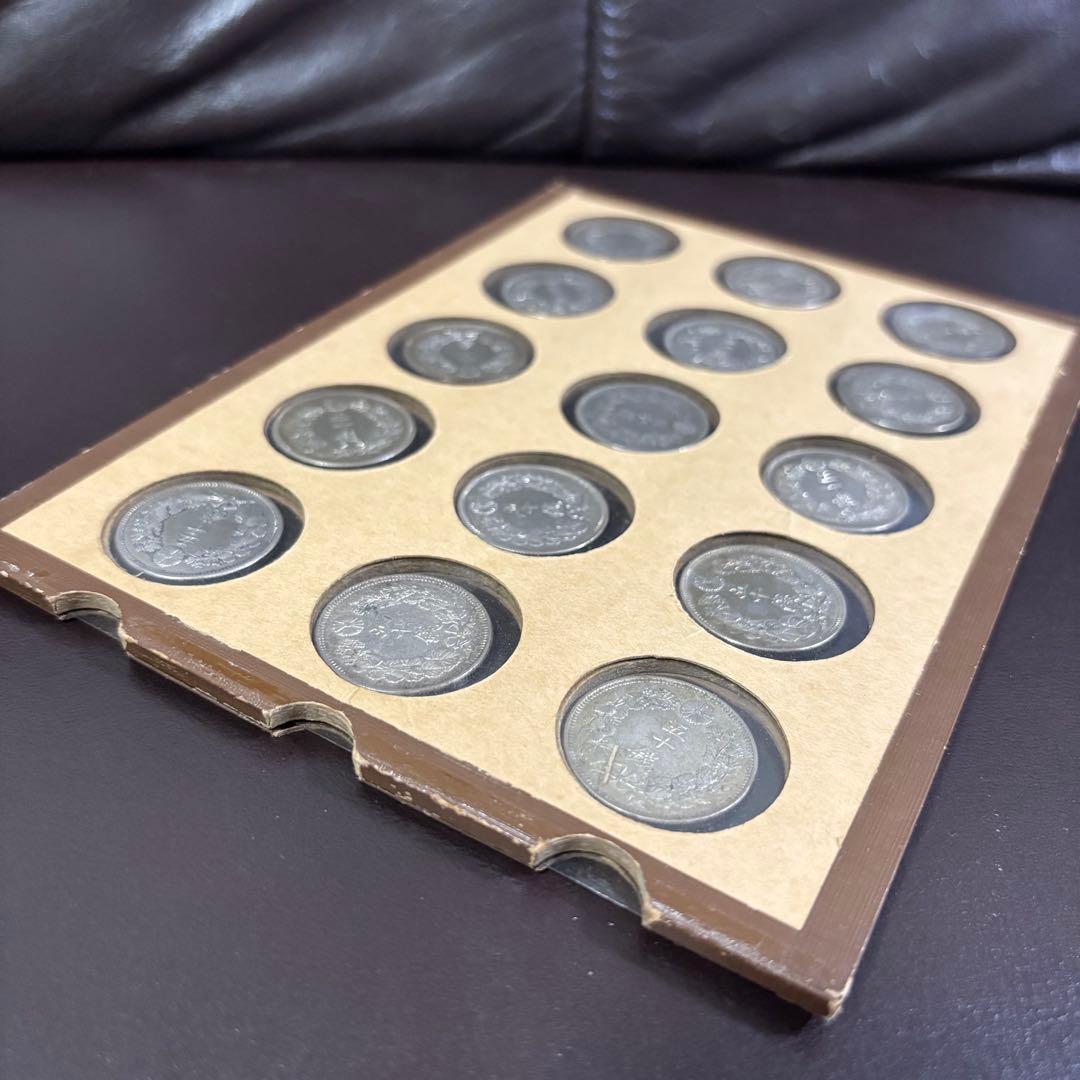 10/27まで　五十銭 銀製 15枚 古銭 明治39年～大正5年　美品