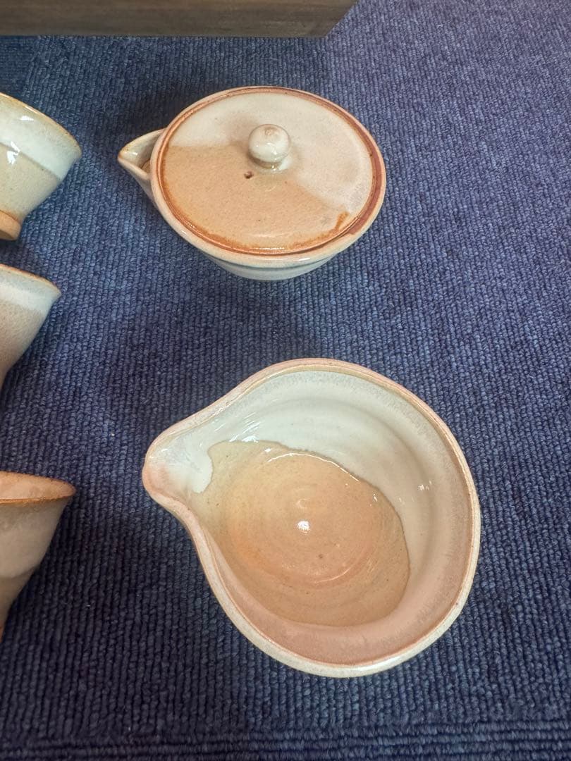 1748 萩焼　茶器セット　宝瓶1客　湯冷し1客　湯呑6客