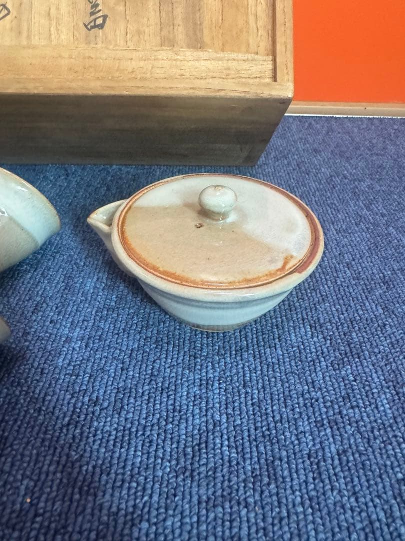 1748 萩焼　茶器セット　宝瓶1客　湯冷し1客　湯呑6客