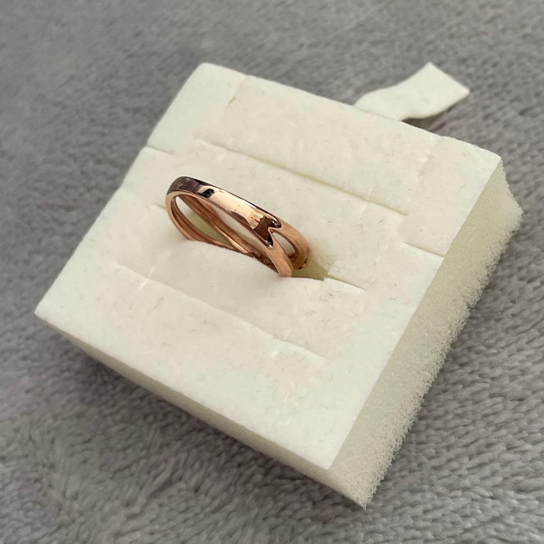 【TSUTSUMI】K10ピンクゴールドピンクサファイアリング（ピンキーリング）