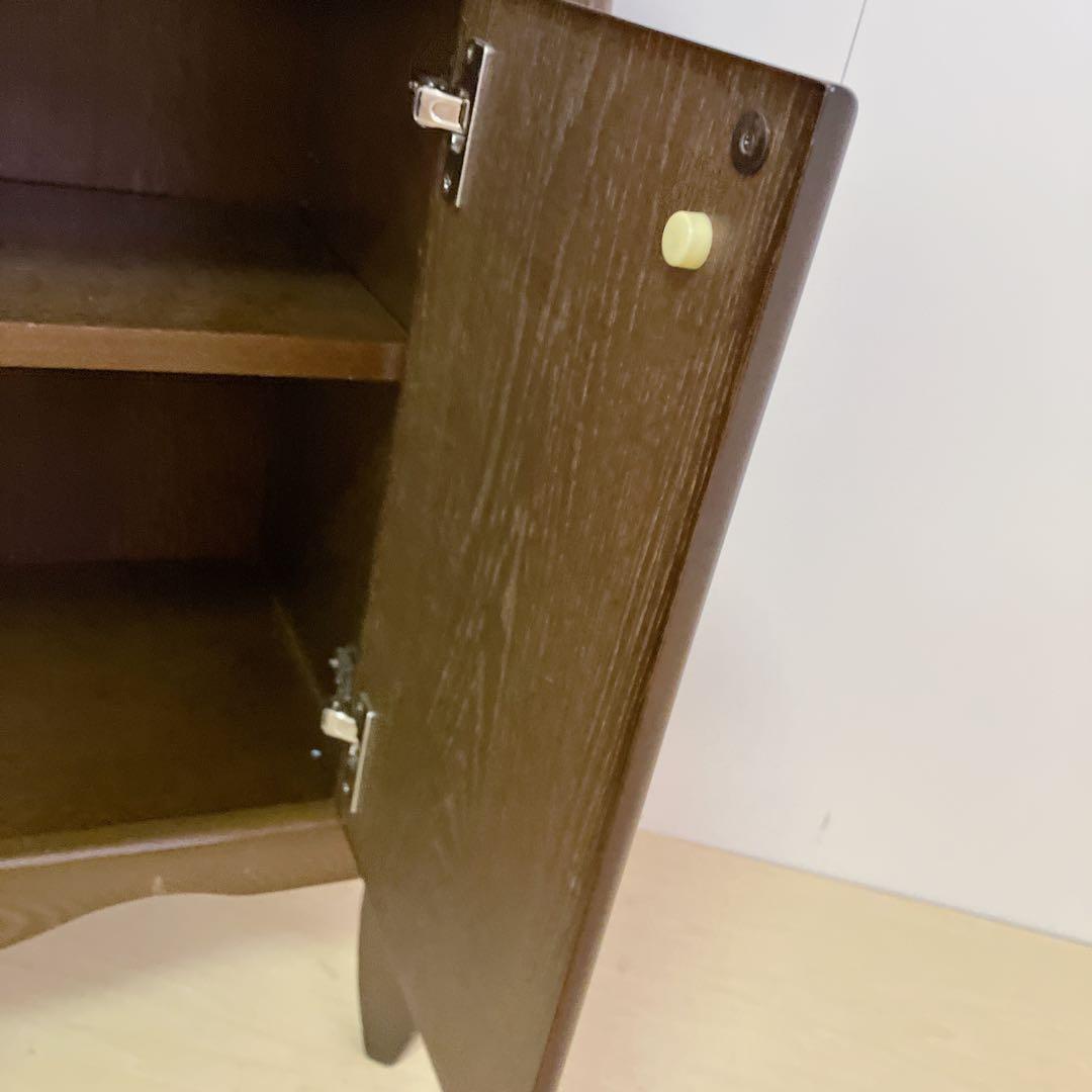 HIKARI アンティーク調　サイドキャビネット　サイドチェスト　電話台