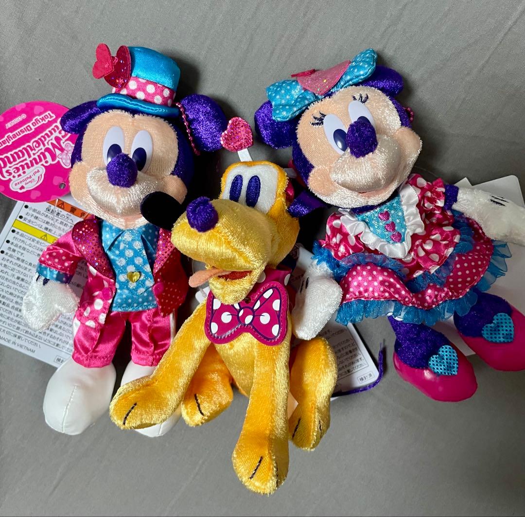 パルパルーザ ぬいぐるみセット クリスマス 新品 ぬいぐるみバッジ ミニー