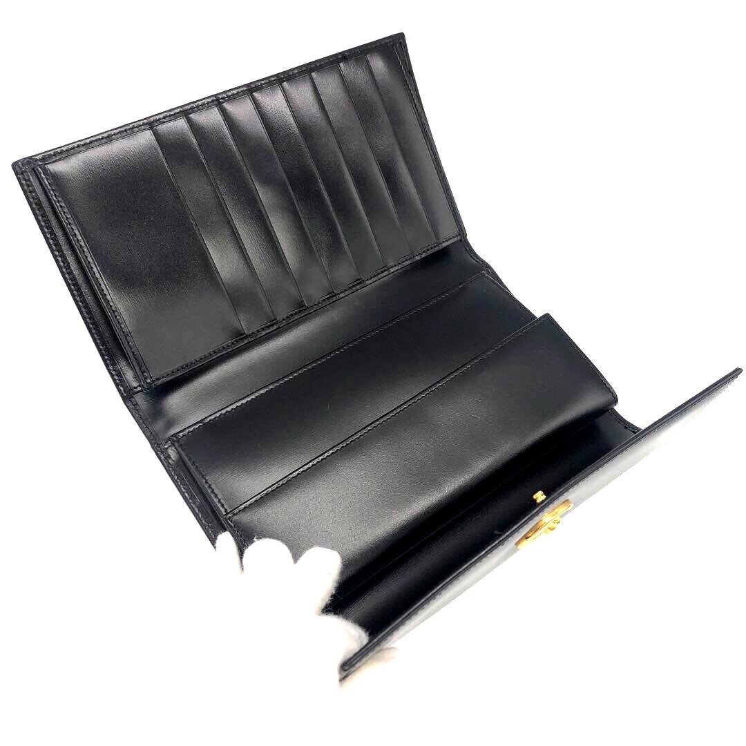 未使用✨カルティエ レザー　3つ折り長財布 パンテール ボックスカーフ ブラック