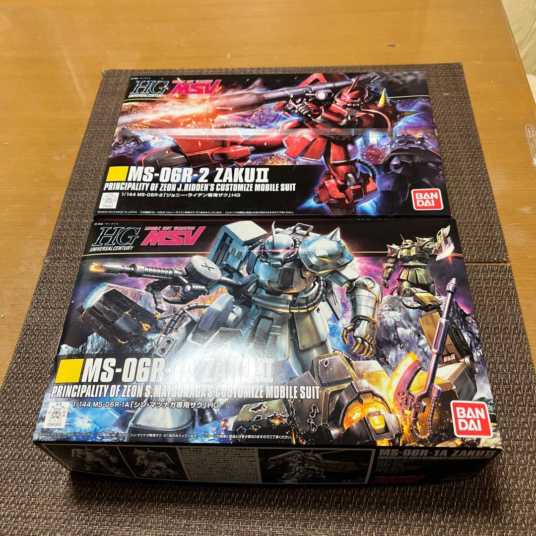 HG MS-06R-２ Zaku II & MS-06S Zaku II セット