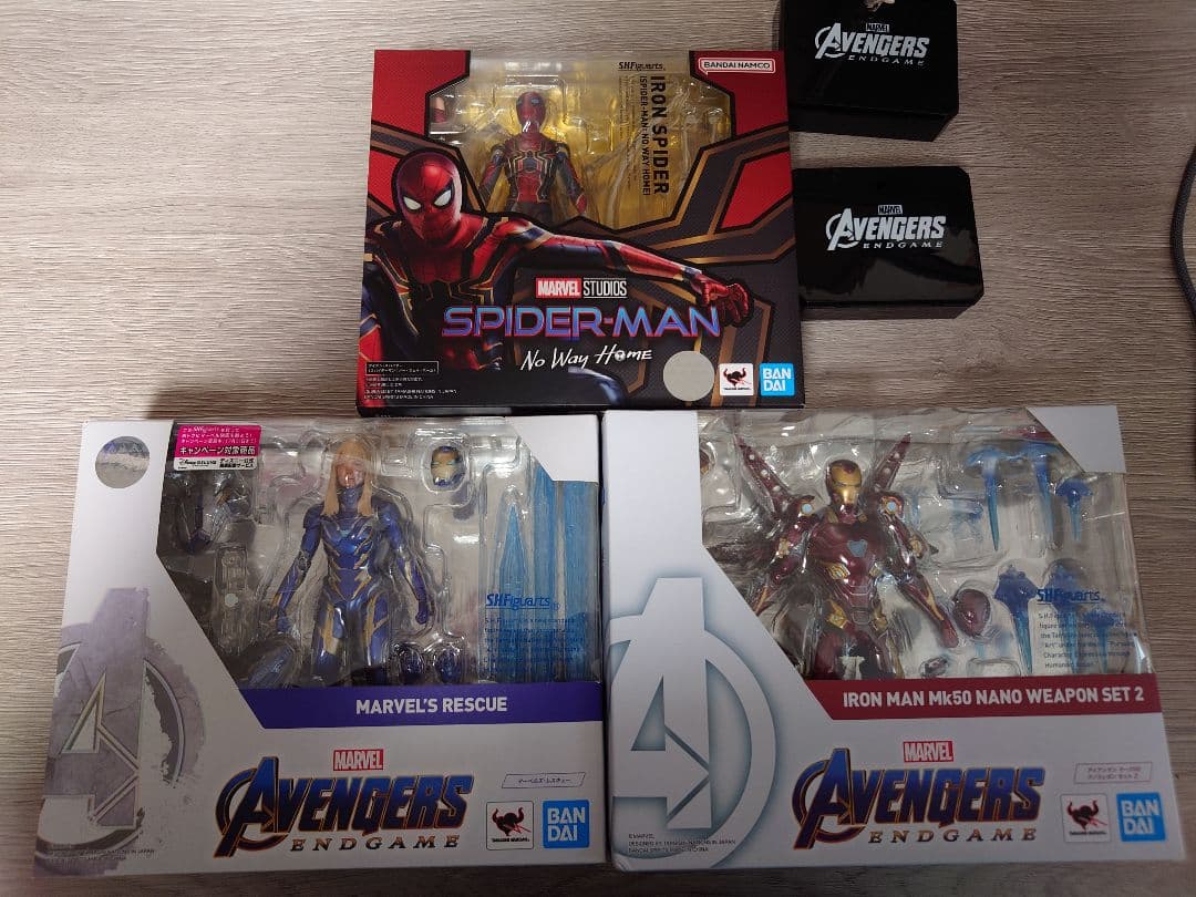 S.H.Figuarts アイアンマン、レスキュー、スパイダーマン　3点セット
