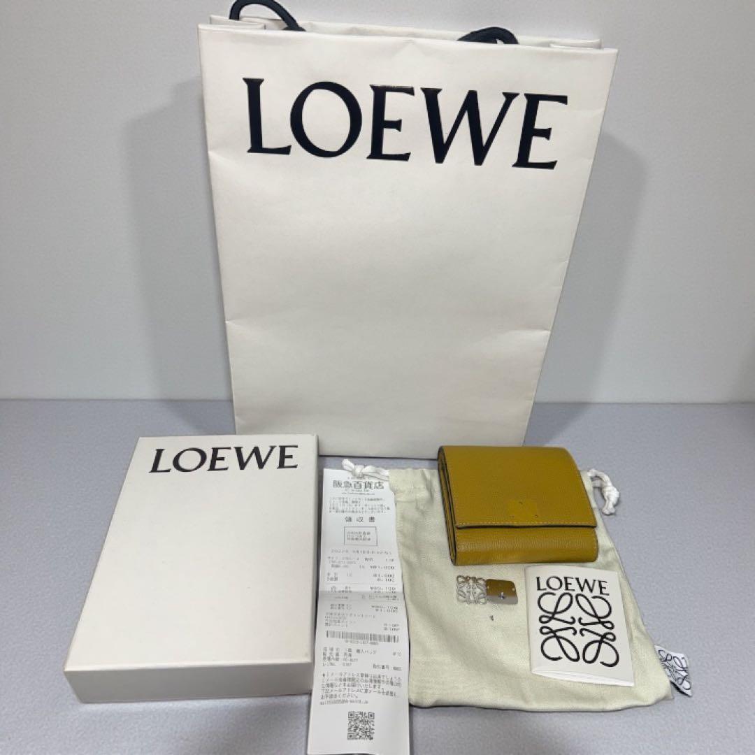 LOEWE 2つ折り財布 レディース イエロー 正規品