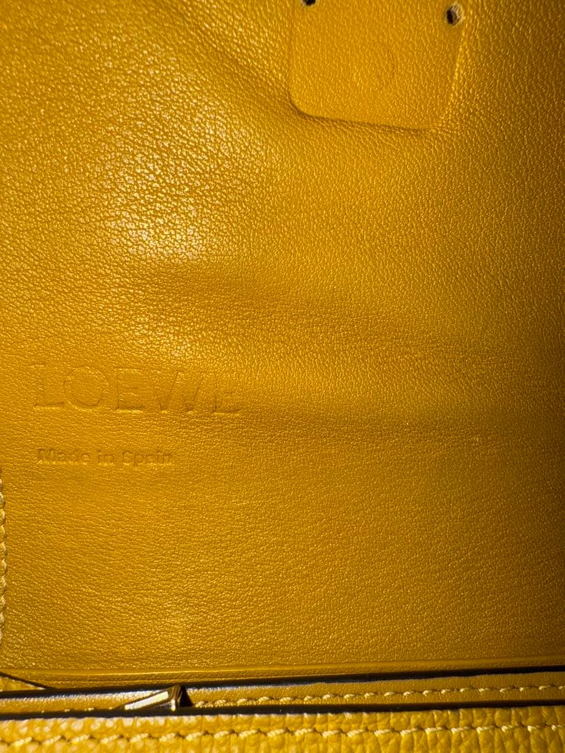 LOEWE 2つ折り財布 レディース イエロー 正規品