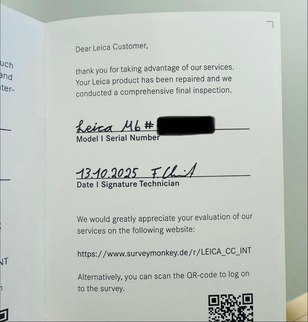 Leica M6 0.72 ブラック (ドイツ本国にてオーバーホール済)