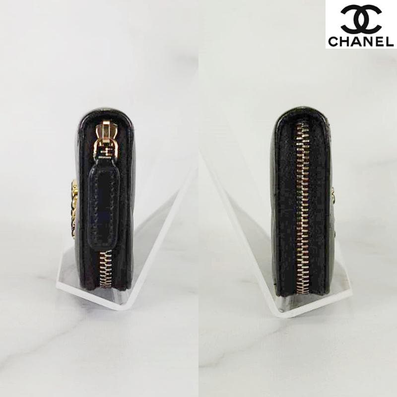 【レンティー】超美品　ラムスキンCHANEL19　マトラッセ　ケース