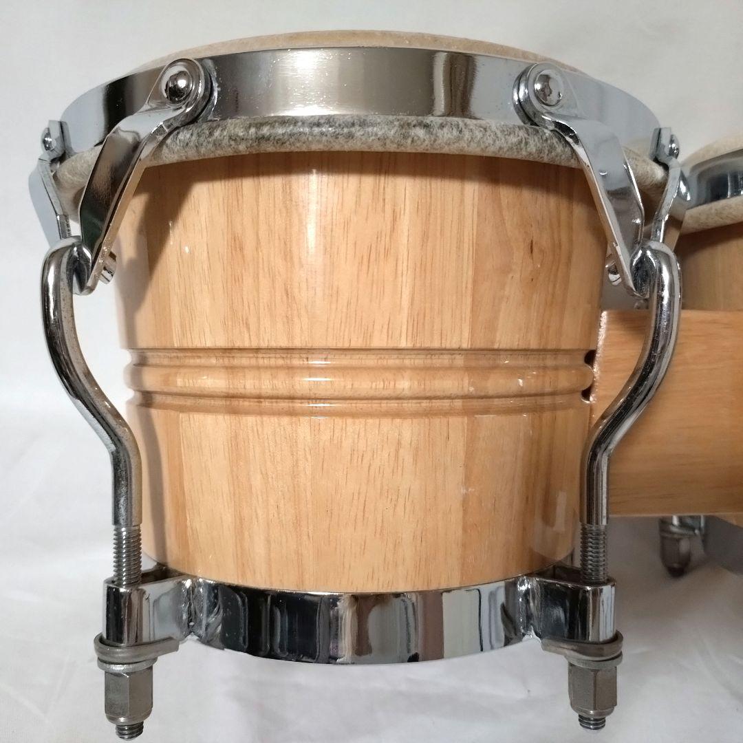 Pearl　ホワイトウッドボンゴ　スタンド　セット　BG-209W　本皮　パール