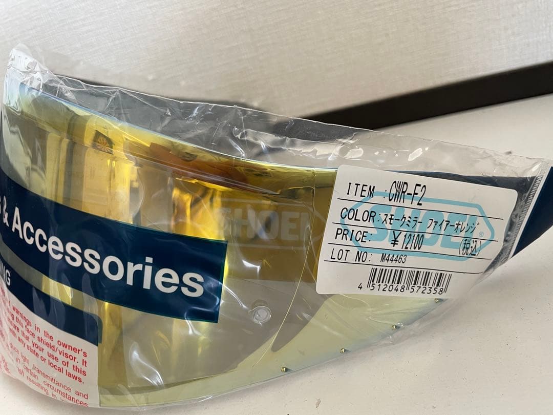 新品SHOEI　CWR-F2 スモークミラーシールド　ファイアーオレンジ
