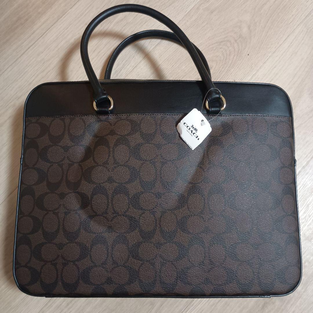 COACH ビジネスバッグ ブラウン/ブラック