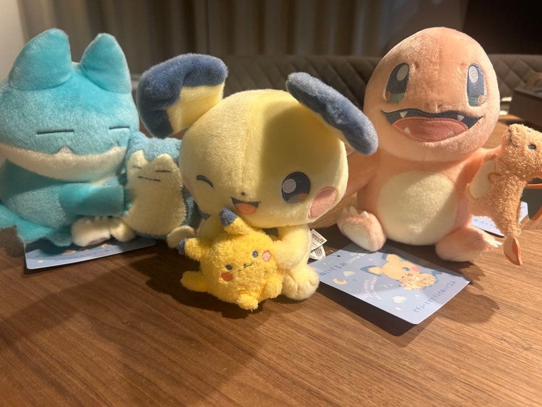 ポケセン　ぬいぐるみLittle Daydream ゴンベ&ピチュー&ヒトカゲ