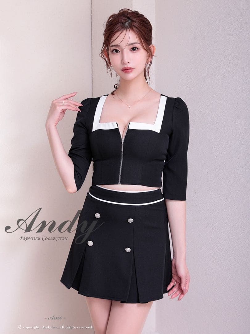 andy セットアップ　袖あり　ドレス　ワンピース