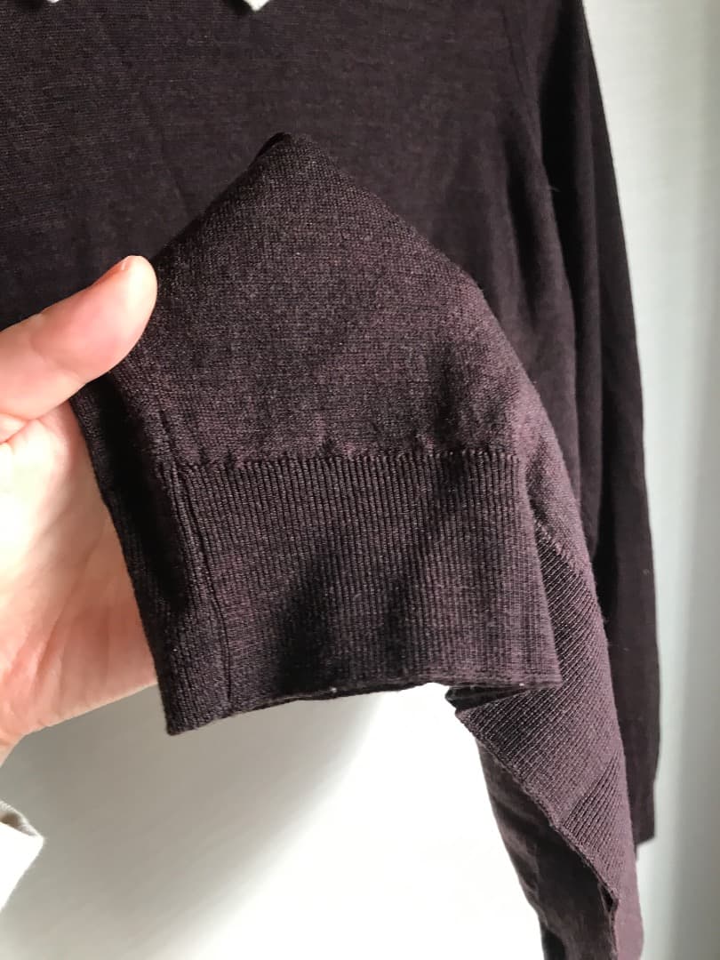 JOHN SMEDLEY 長袖ニット M ダークブラウン