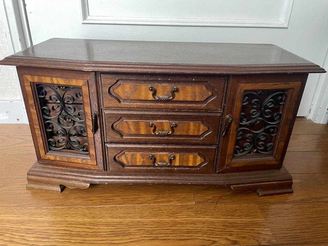 最終価格 アンティーク ウッド アクセサリーボックス 昭和