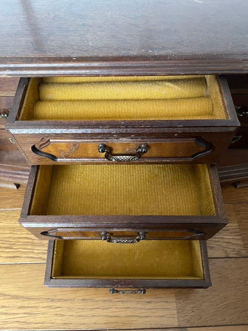 最終価格 アンティーク ウッド アクセサリーボックス 昭和