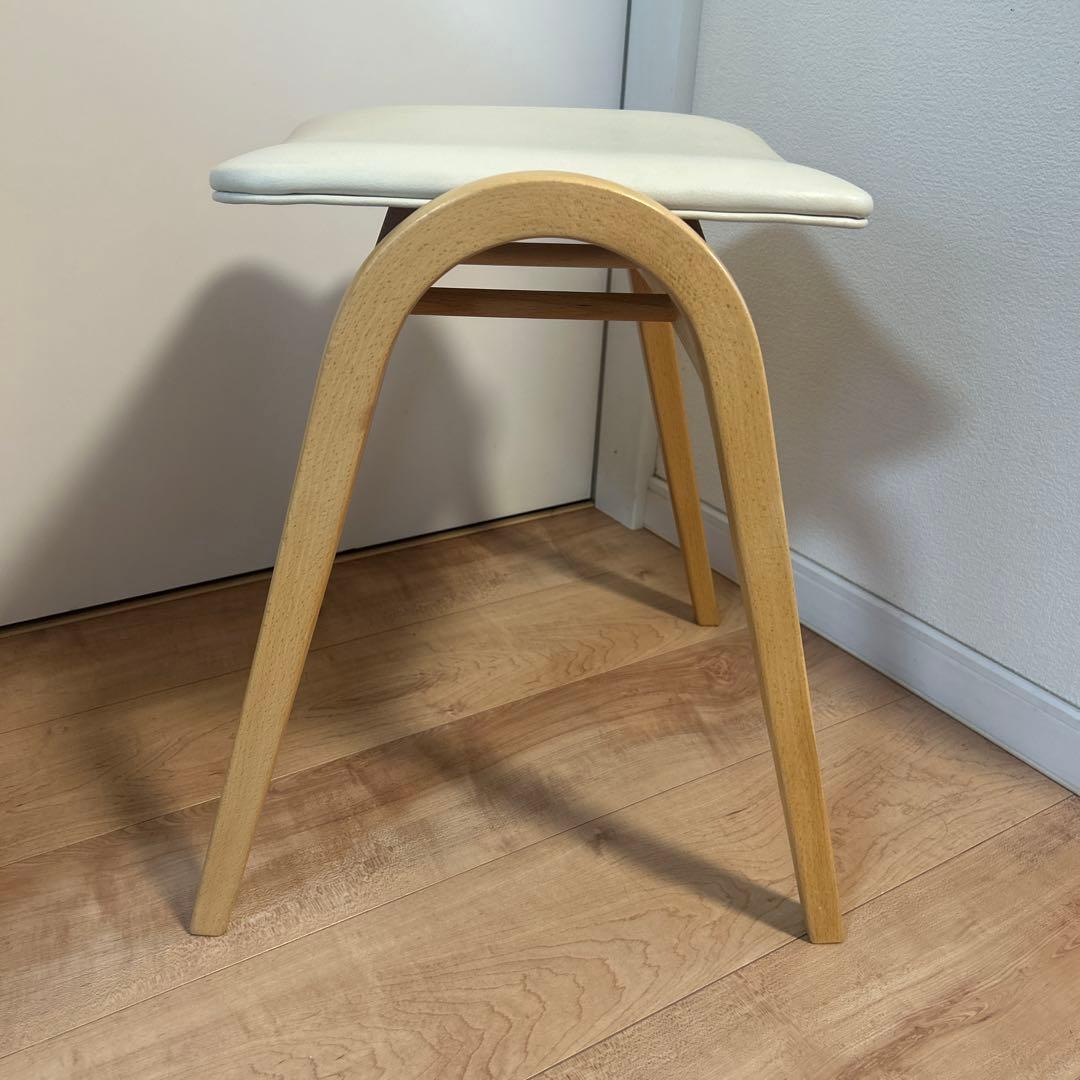 大塚家具　天然木スツール　秋田木工　品番202