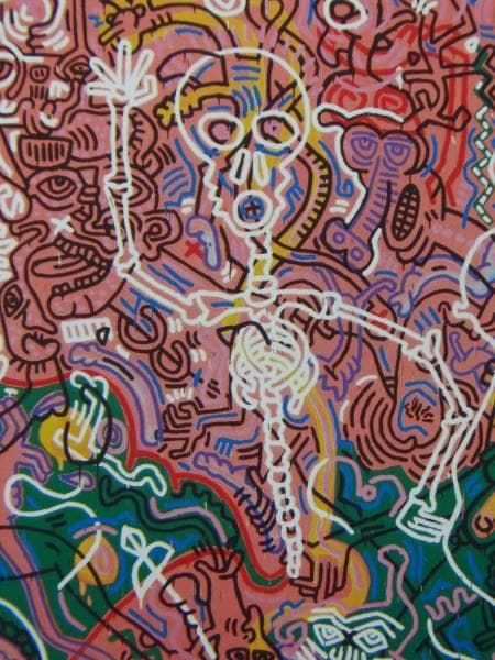 Keith Haring、No.63、希少画集画、新品額装付、状態良好