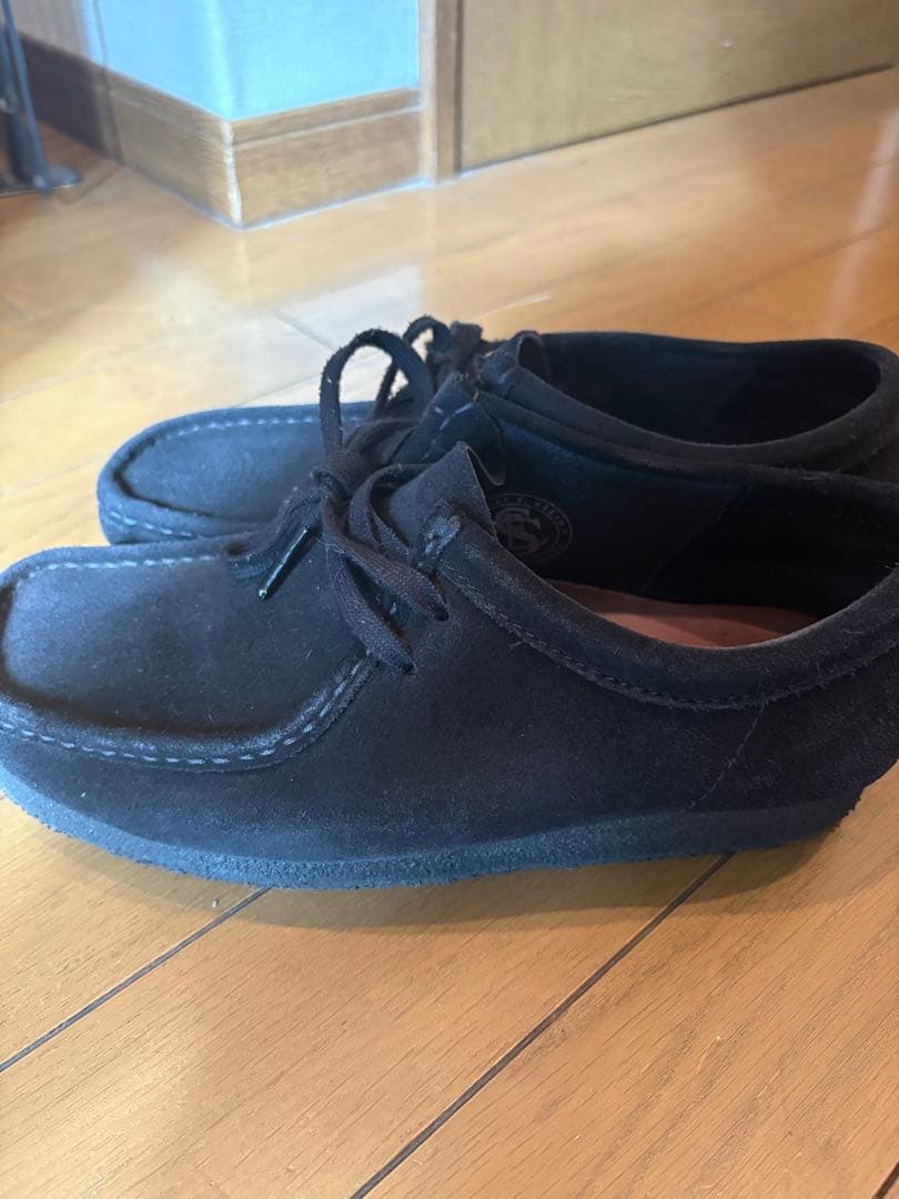 【即日配送】CLARKS wallabees ブラック　25cm