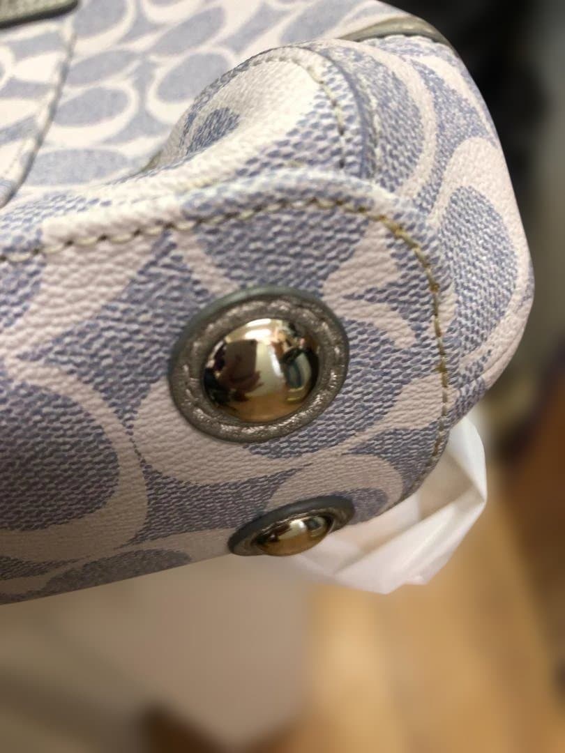 未使用品 COACH コーチ トートバッグ ２WAY　ライトグレー　シグネチャー