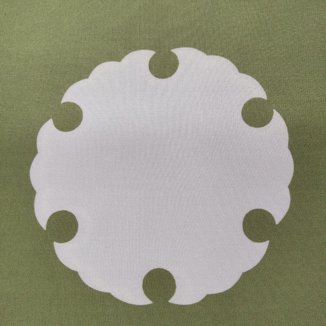 江戸千家　使い帛紗 緑色 　雪輪紋　箱入り