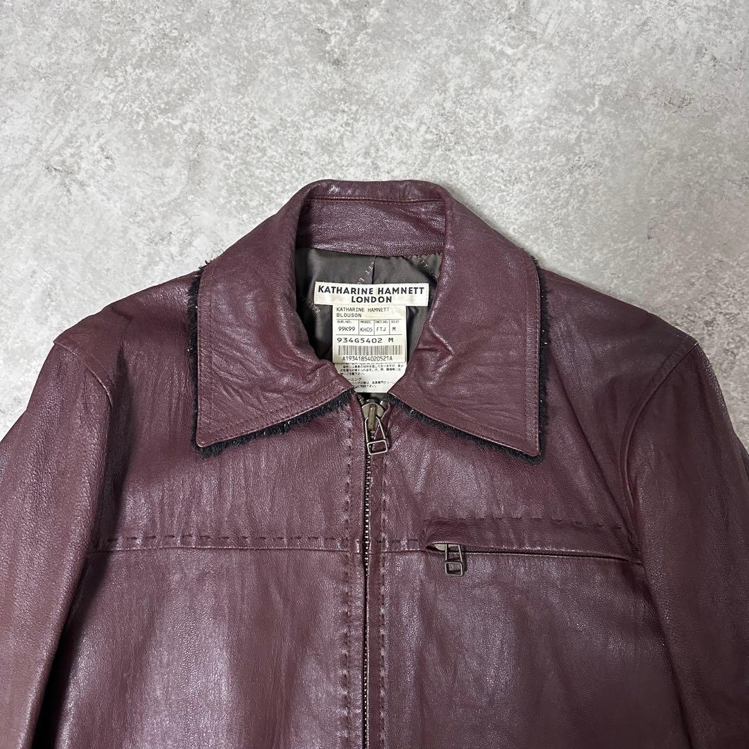 ジャケット・アウター 00s KATHARINE HAMNETT leather jacket