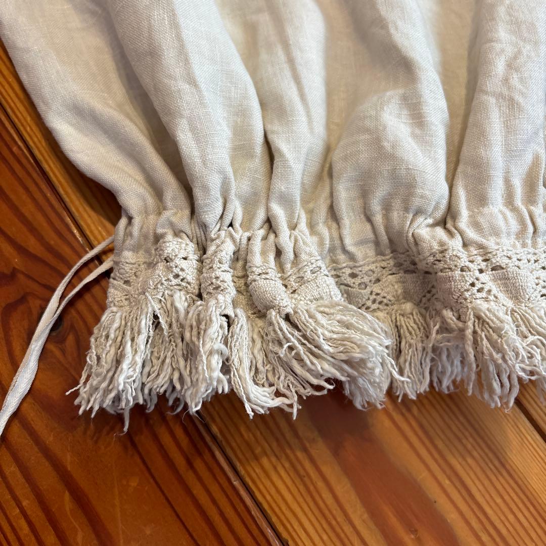nest Robe リネンフリンジレースドロワーズパンツ　生成り　ネストローブ