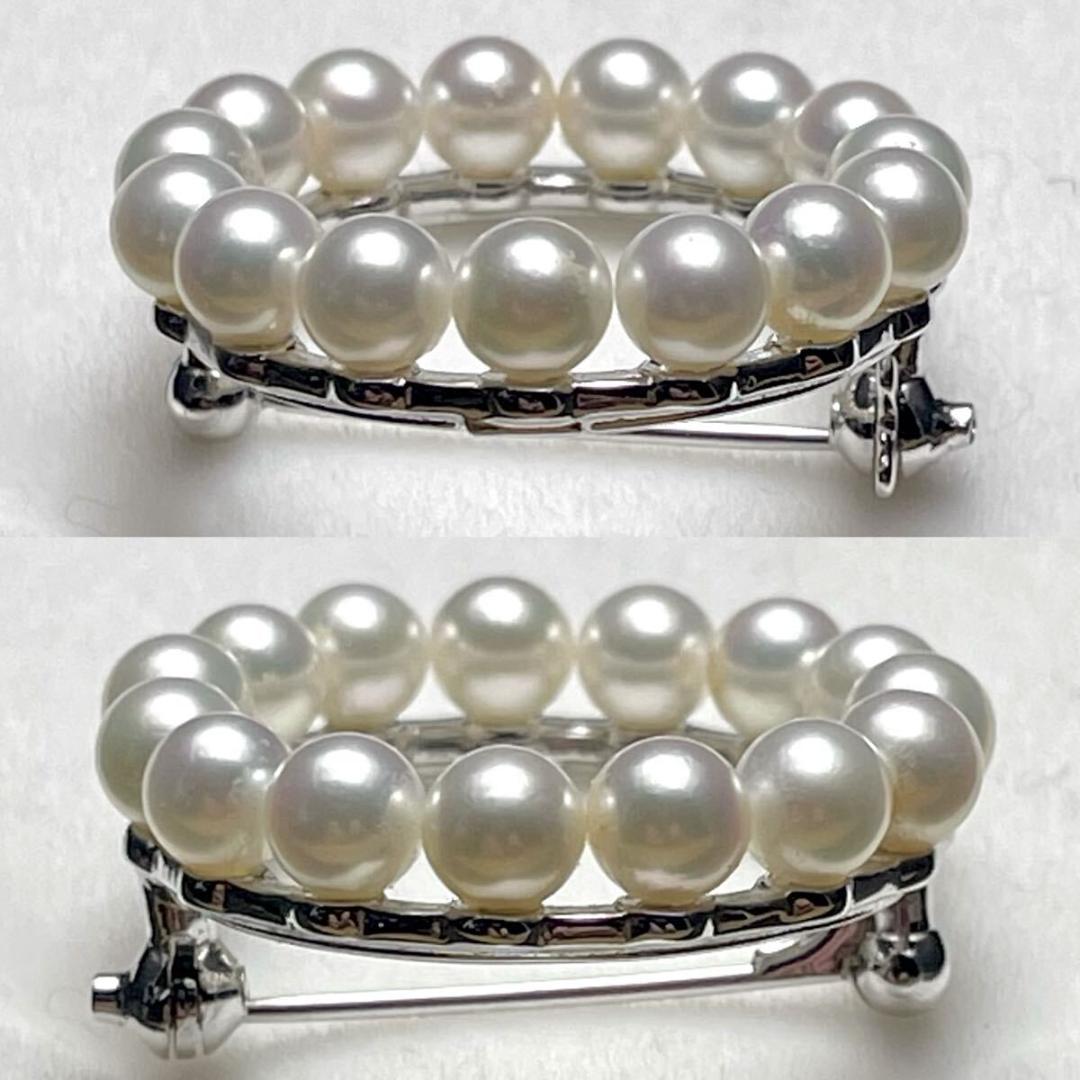 【MIKIMOTO/ミキモト】オーロラ アコヤパール 15P サークル ブローチ