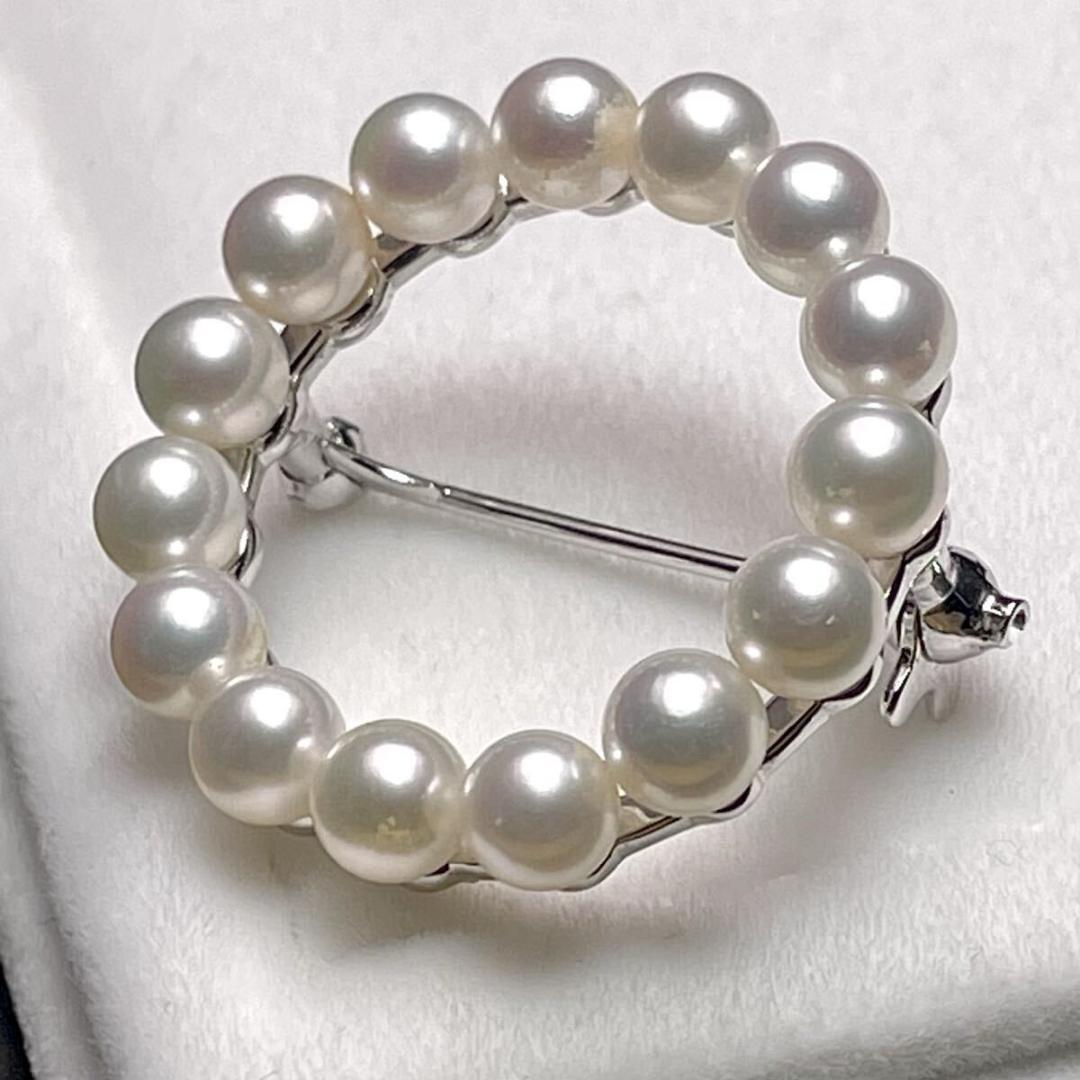 【MIKIMOTO/ミキモト】オーロラ アコヤパール 15P サークル ブローチ