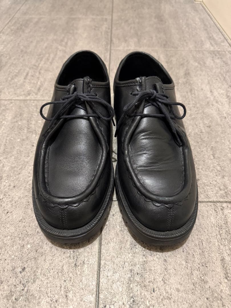 黒 モカシンスタイル 厚底ソール