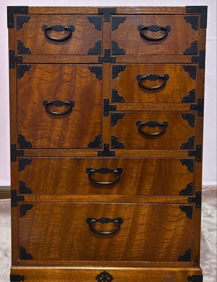 アンティーク家具　民芸家具　箪笥　薬箱　キャビネット　からくり仕掛け有