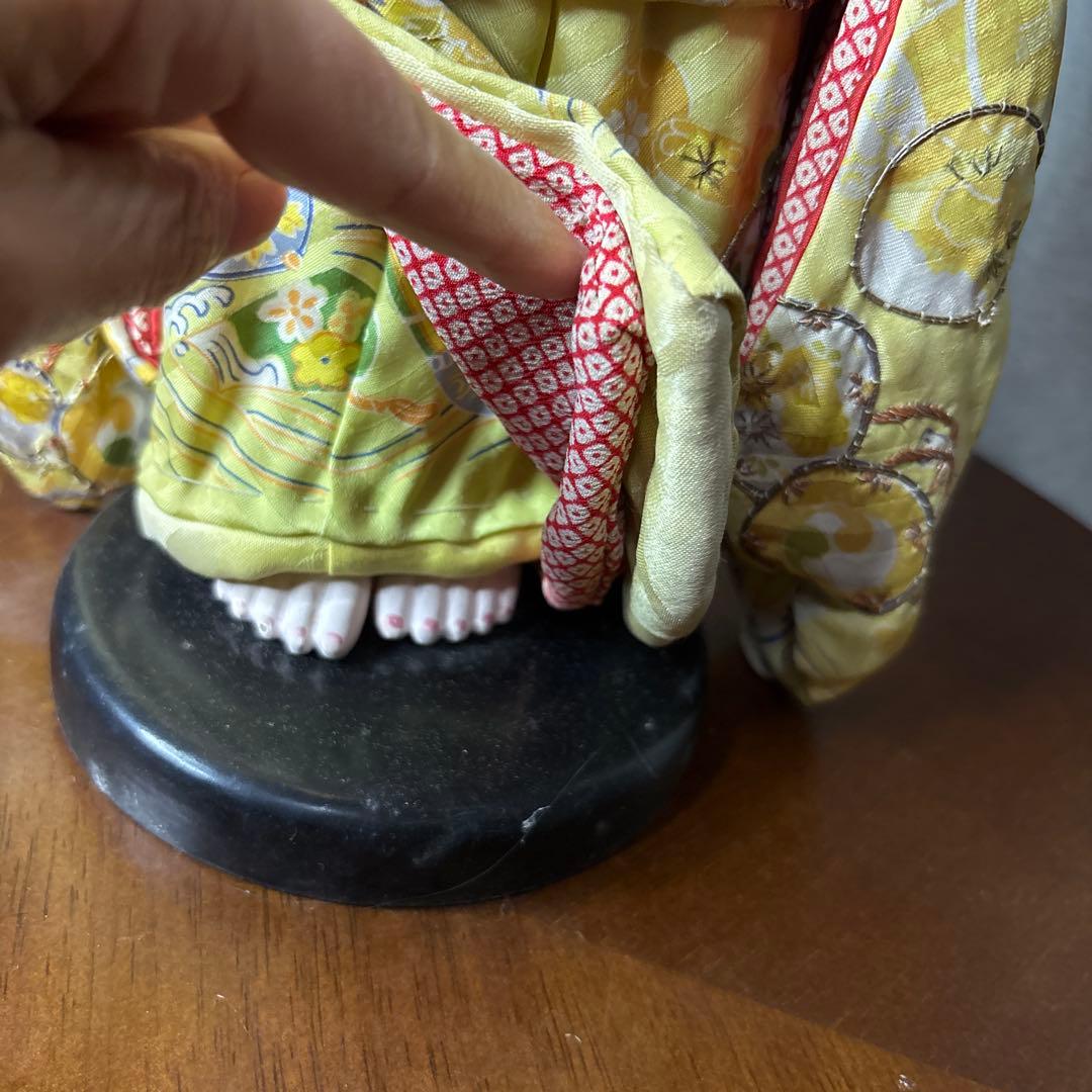 市松人形 黄色の着物