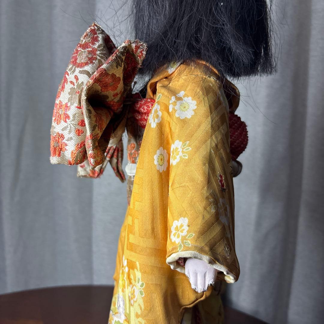 市松人形 黄色の着物