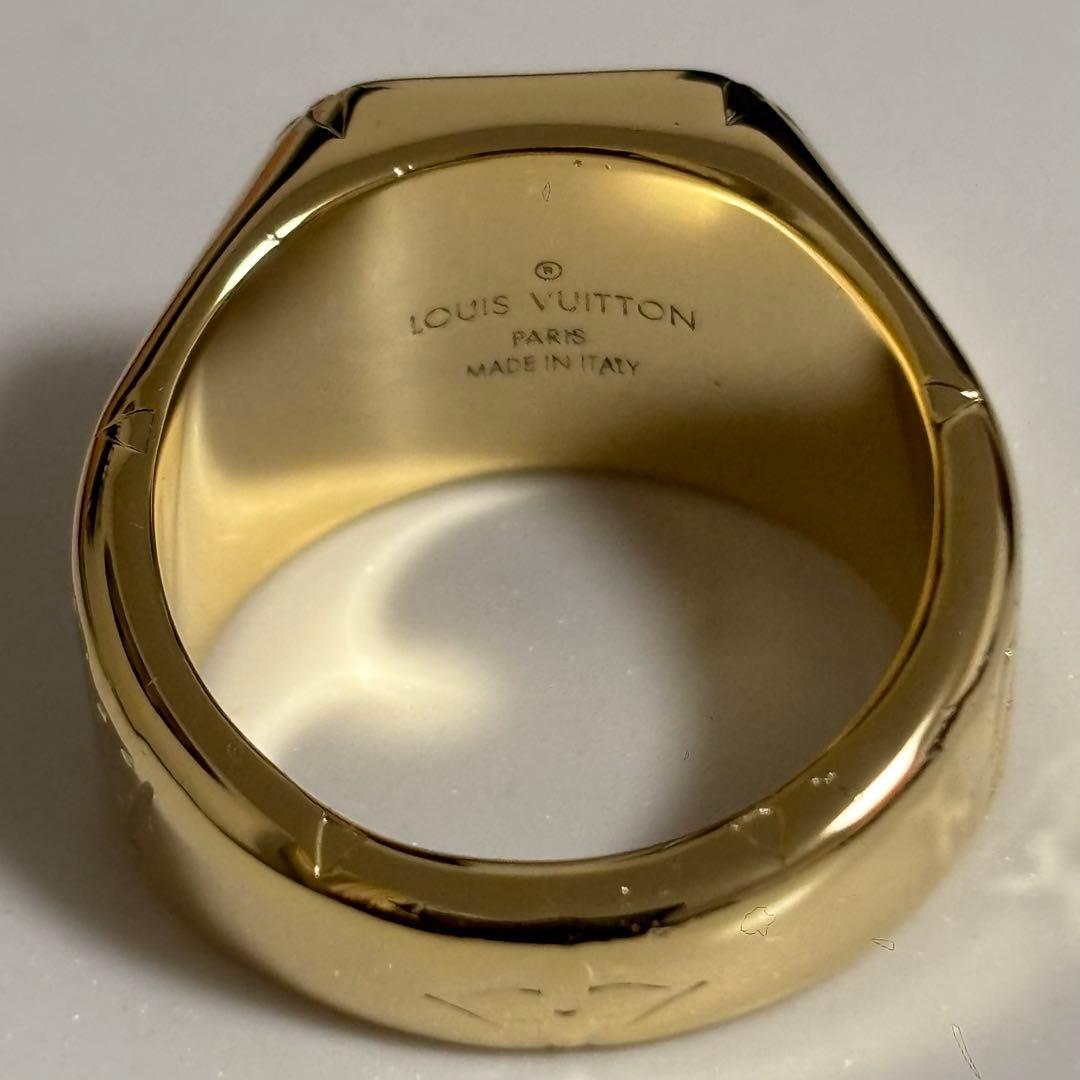 LOUIS VUITTON シグネットリング　極美品　モノグラム　21号　刻印L