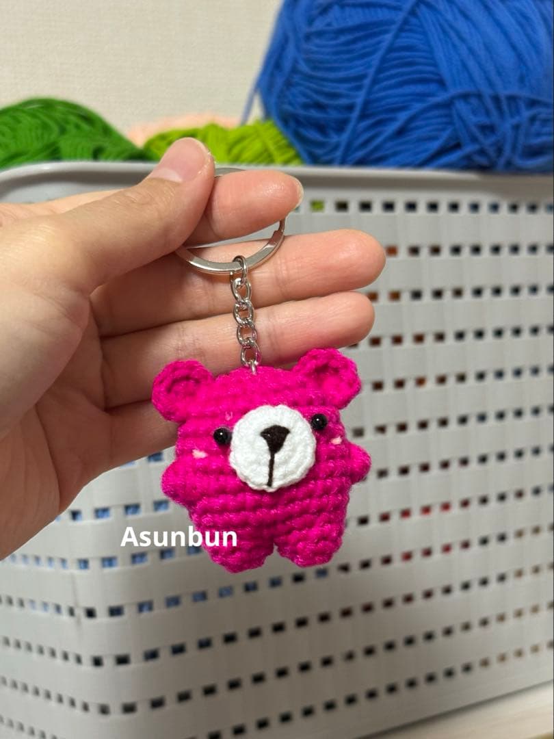 [10点セット] ブタハンバーガー、クマハンバーガーとミニ熊のキーホルダー