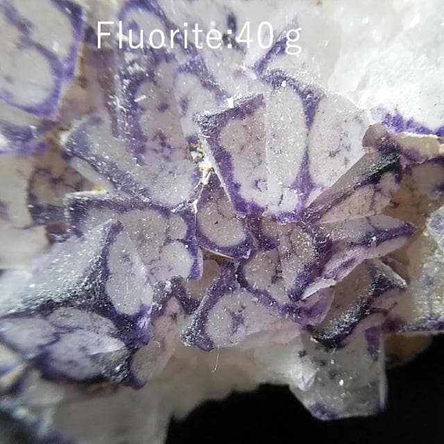 40g　縁取りフローライト　キューブタイプ　鉱物標本　フローライト