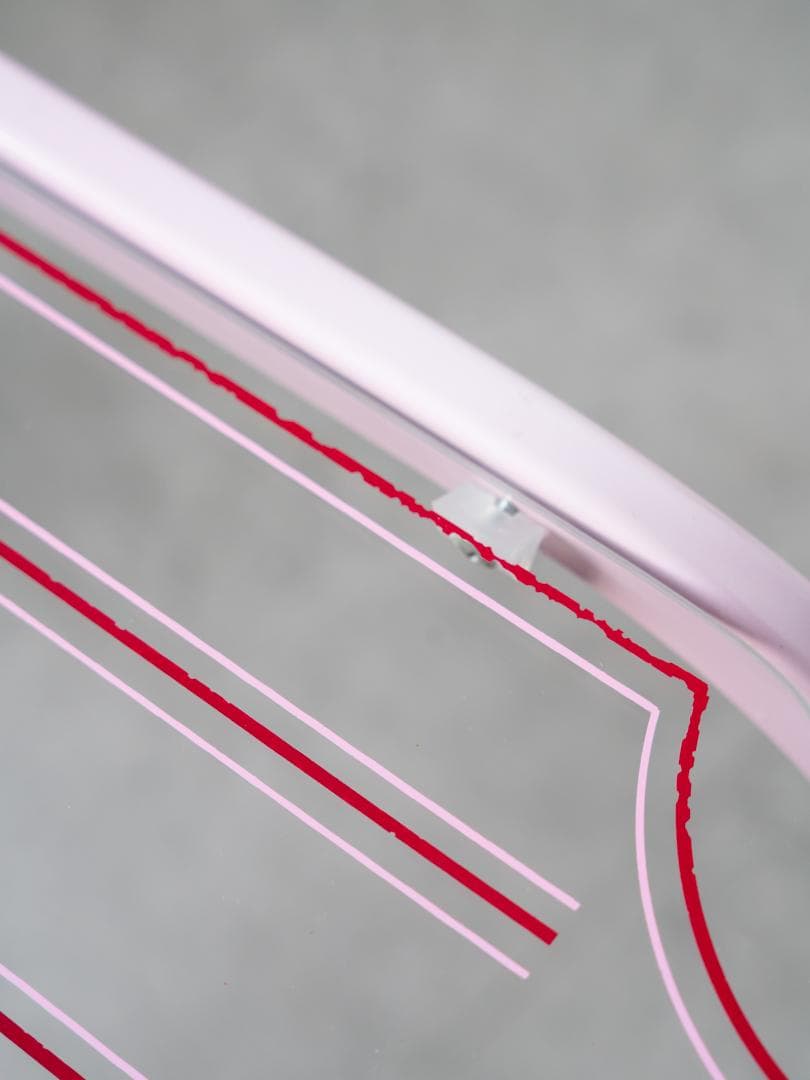 80-90's ポストモダン アイアン ガラステーブル レトロポップ