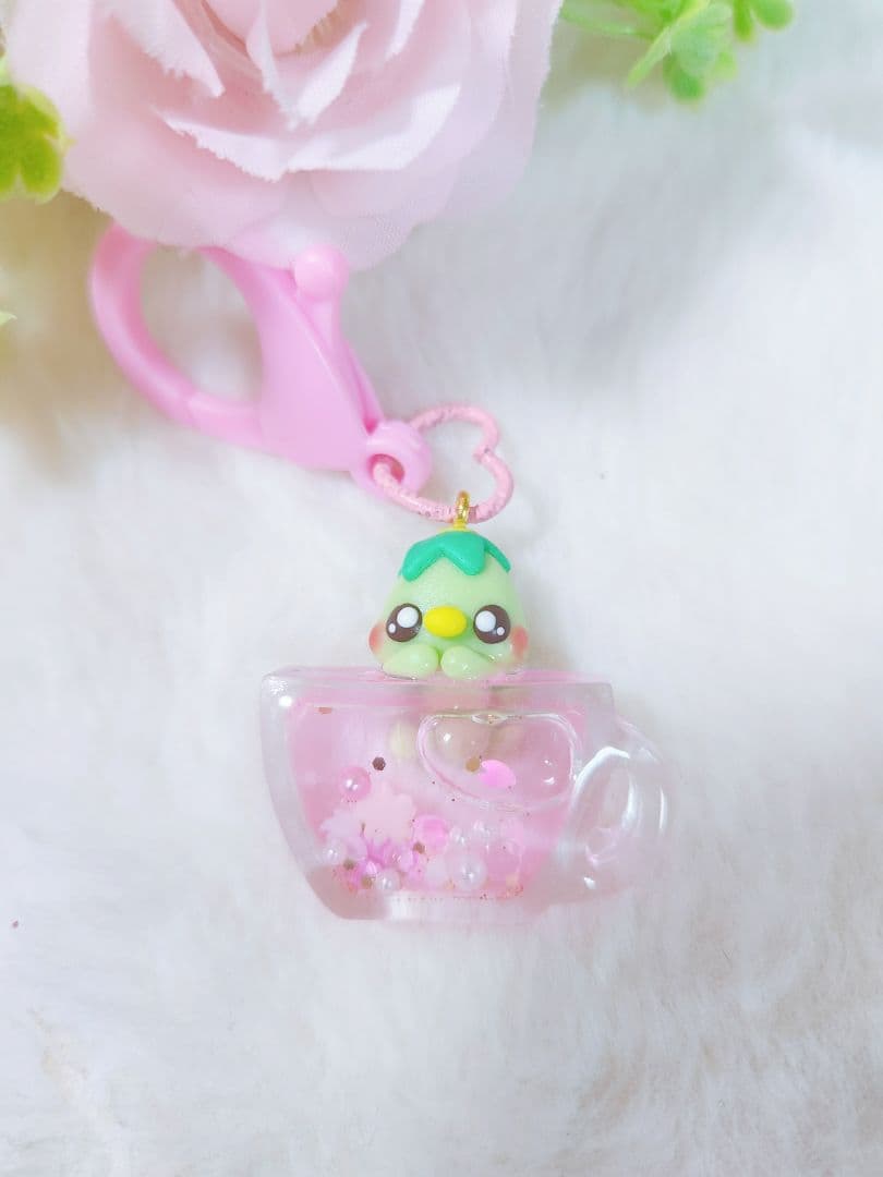 春爛漫フラワー団子　パンダ　フェイクスイーツ　樹脂粘土　スイーツデコ　春